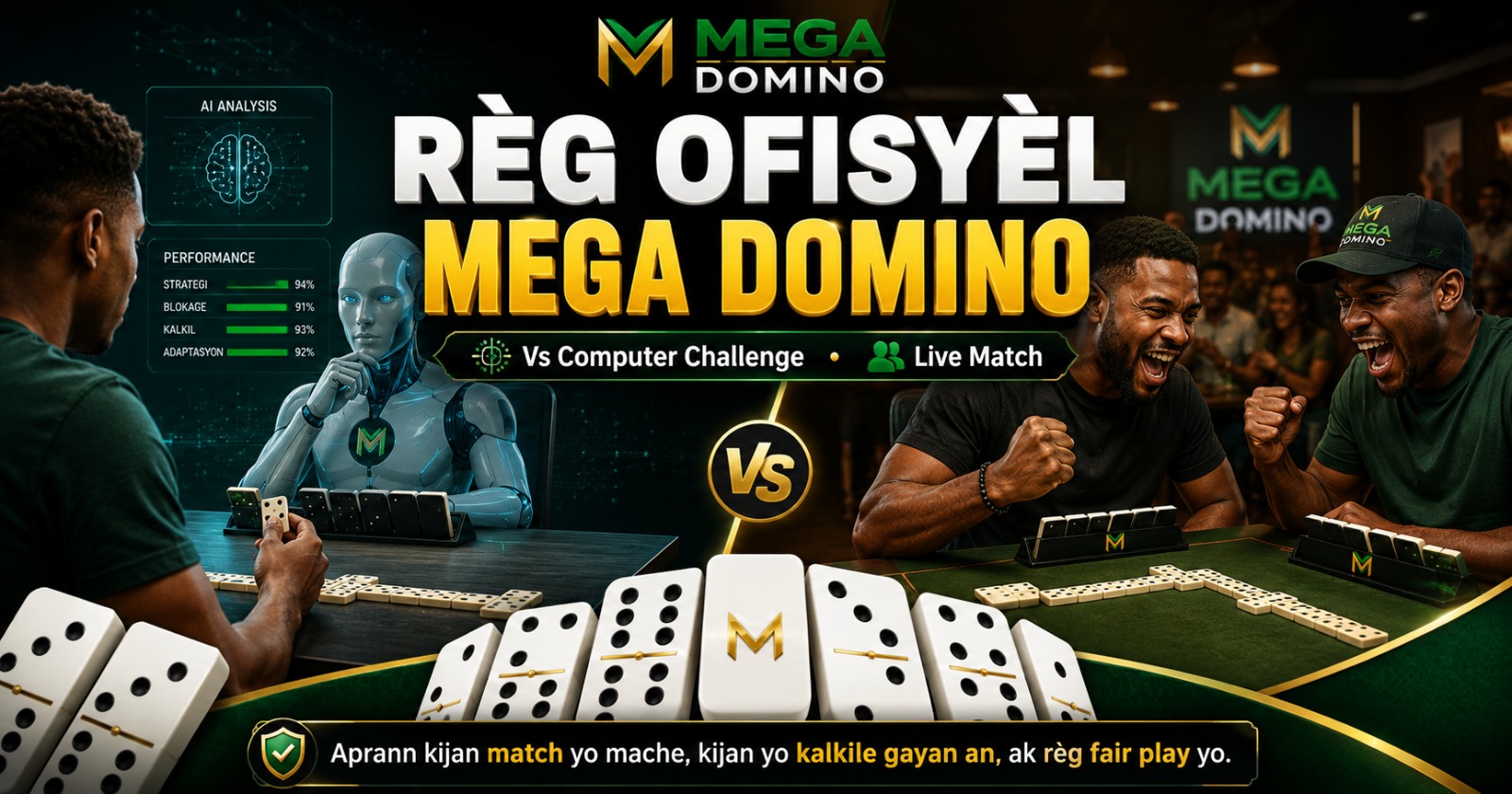🎲 Règ Ofisyèl Mega Domino
